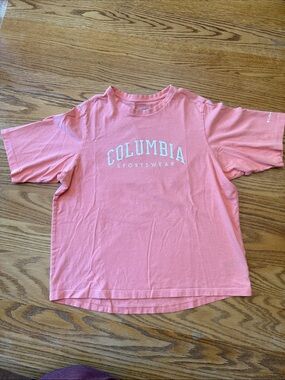 Columbia Coral Colored Short-Sleeve Logo Tee